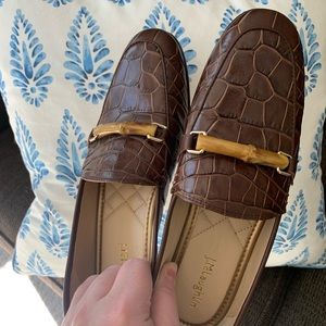 Croc embossed bamboo loafers